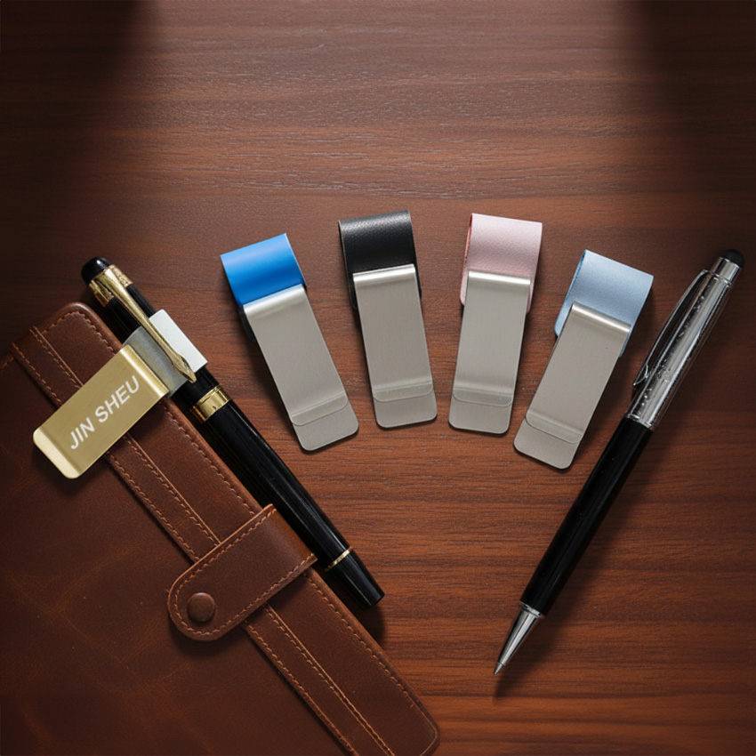 multi colors pen holder money clip