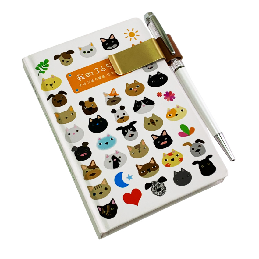 pen holder with notebook