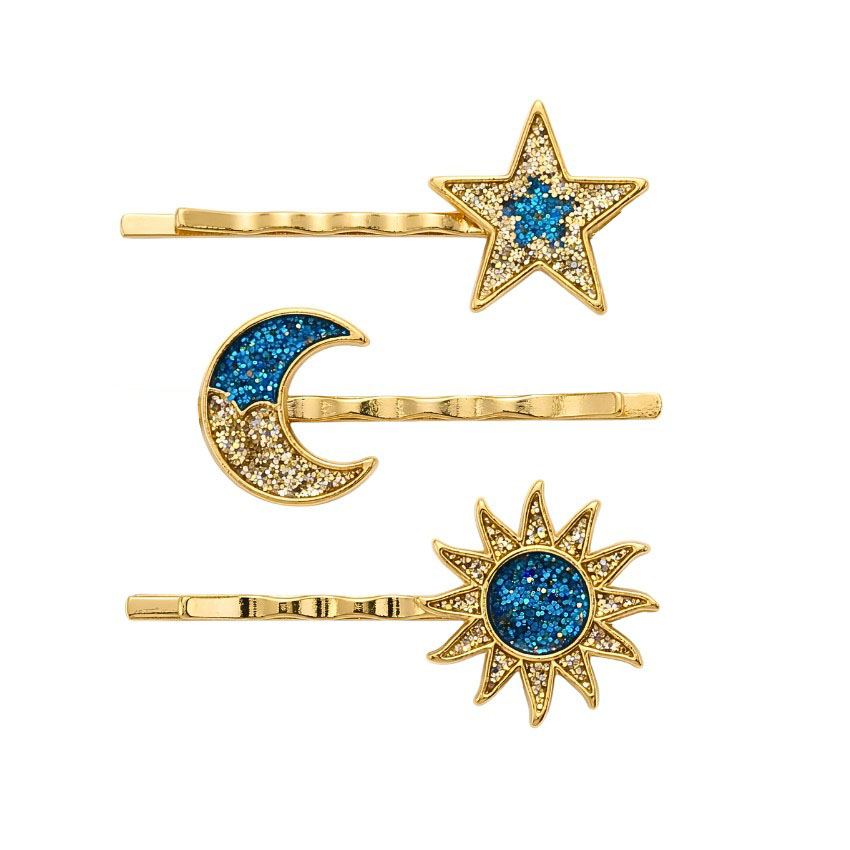 Rhinestone heart custom hair clips. B2B wholesale OEM hair pins and promotional hair pins.