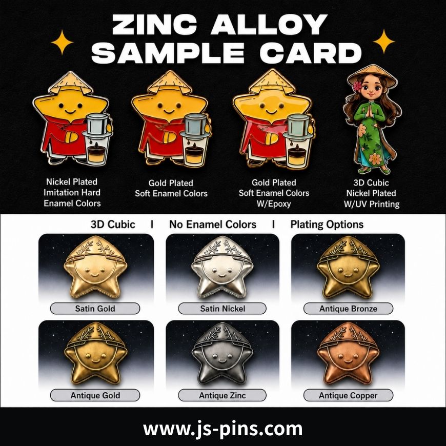 Custom Sample Card for Zinc Alloy Metal Products