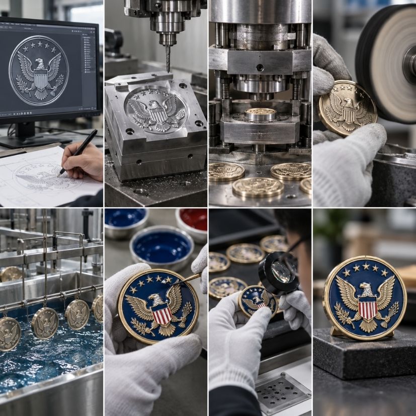 B2B Custom Military Challenge Coin OEM Manufacturing Process