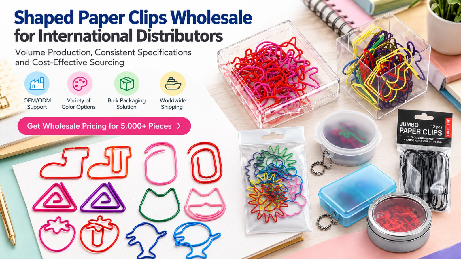 Wholesale Custom Shaped Paper Clips for International Sourcing