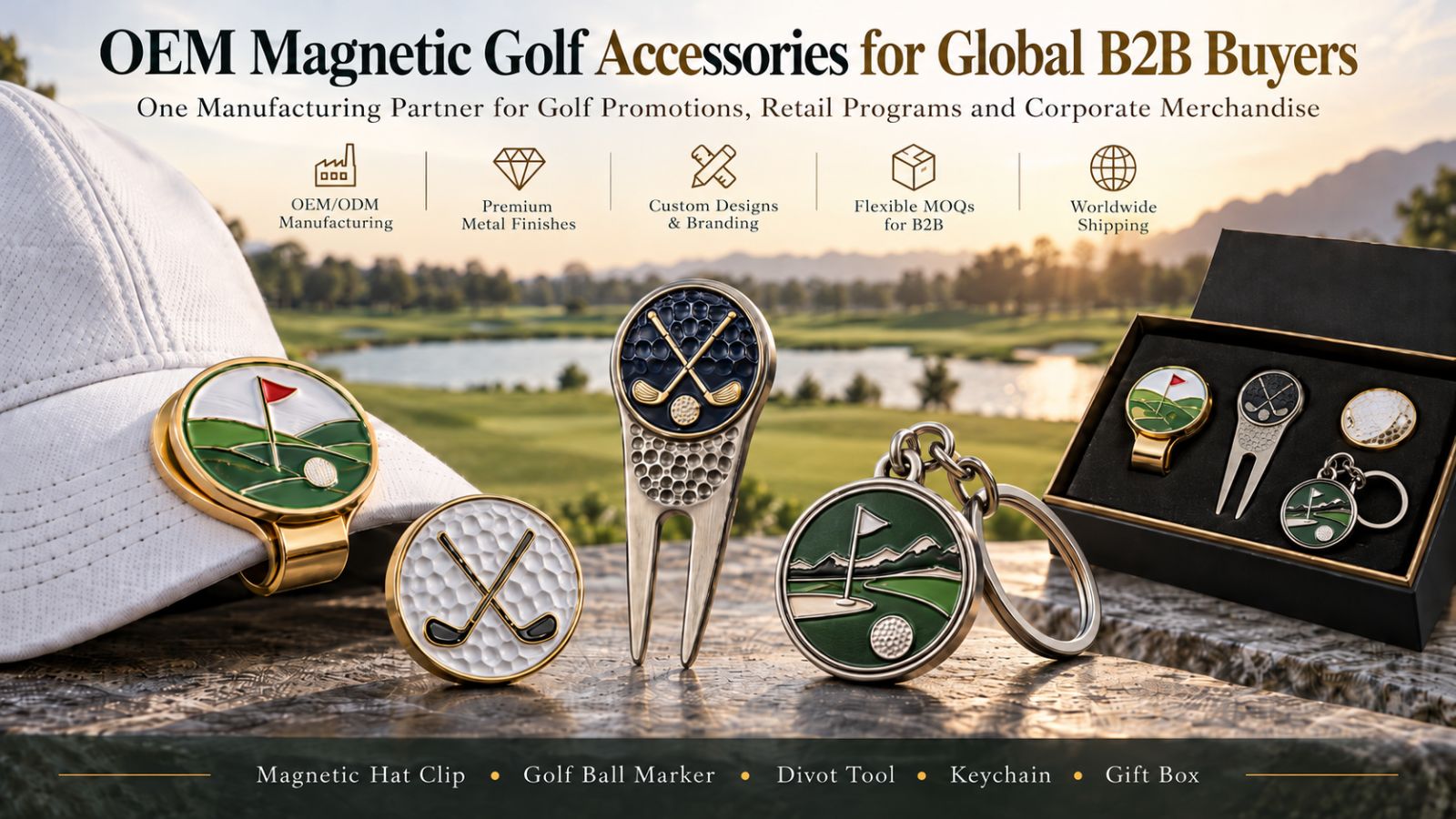 OEM Magnetic Golf Accessories Gift Set Manufacturing Wholesale