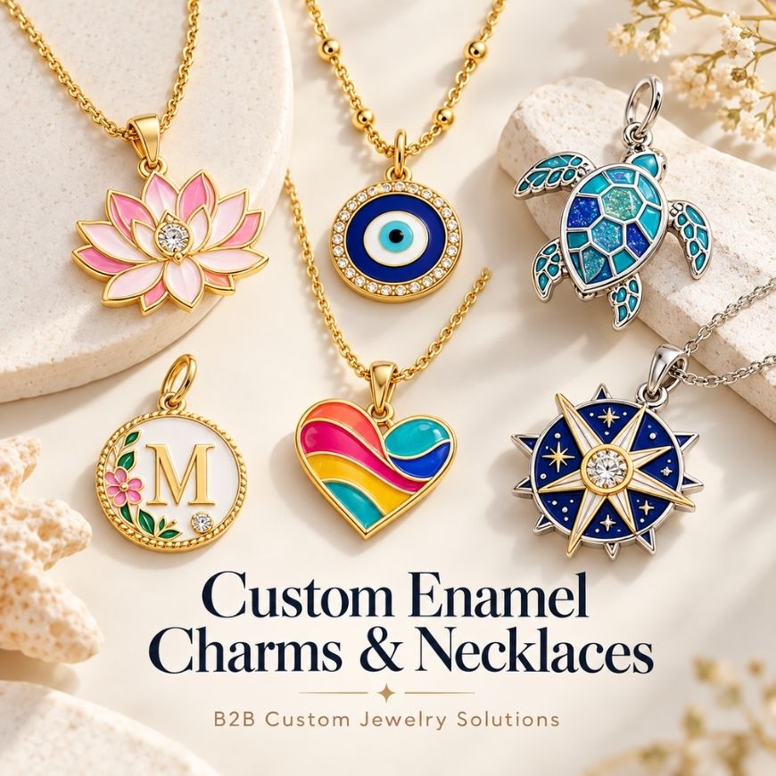 B2B Custom Enamel Charms and Pendant Necklaces Wholesale Supplier