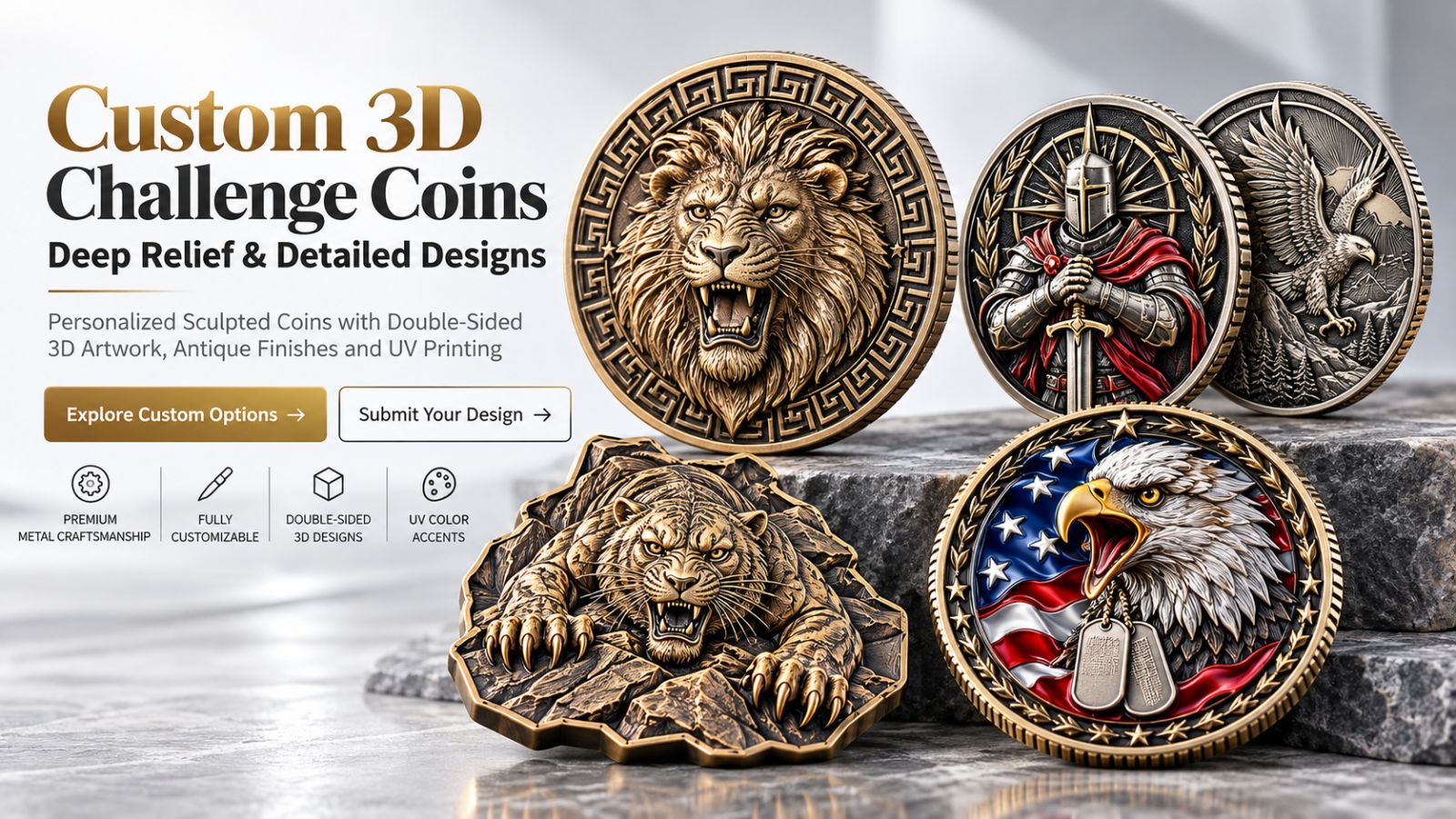 Custom 3D Challenge Coin Manufacturer & Wholesale Supplier