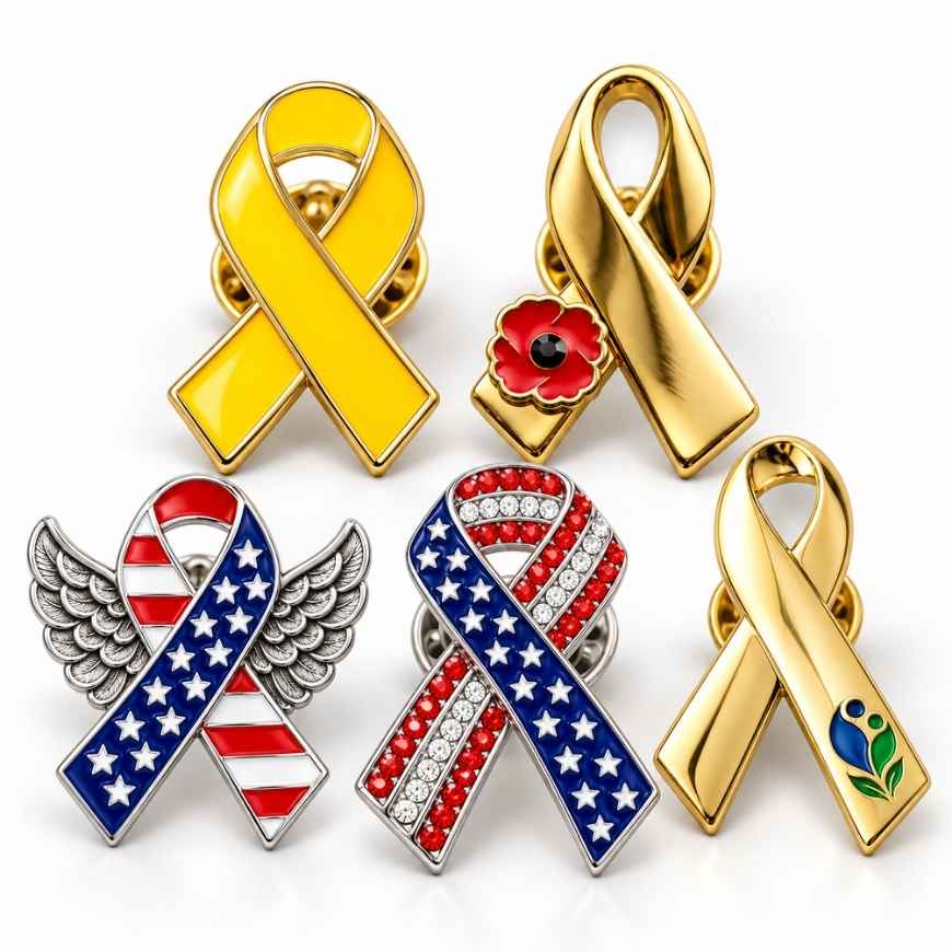 Ribbon Pins Manufacturer — Custom OEM & Bulk Orders